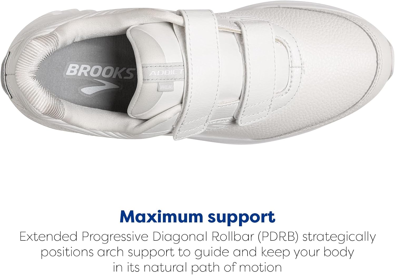 Мужские кроссовки Brooks Addiction Walker V-Strap 2 для ходьбы, белый — фото 4