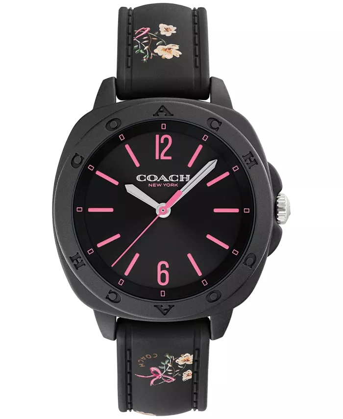 

Женские часы Kitt Black с силиконовым ремешком, 35.4 мм COACH