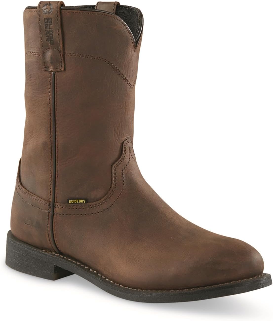 

Мужские водонепроницаемые сапоги Guide Gear Western Wellington 2.0 10; ковбойские сапоги Rodeo из кожи, водонепроницаемая обувь, коричневый