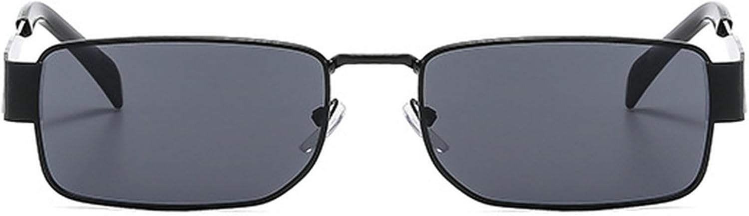 

Солнцезащитные очки в стиле ретро прямоугольной формы для женщин, модные, маленькие, в стиле 90-х, винтажные, узкая прямоугольная оправа, солнцезащитные очки в золотой оправе mincl, Black