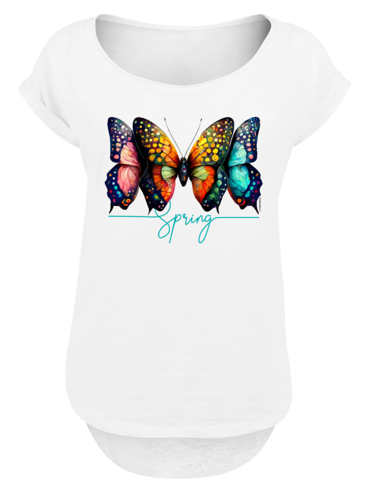 

Удлиненная футболка Butterfly Illusion Long белого цвета F4NT4STIC, Белый, Удлиненная футболка Butterfly Illusion Long белого цвета F4NT4STIC