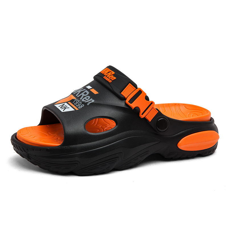 

Нескользящие быстросохнущие сандалии для мужчин KLAOSD, Black Orange
