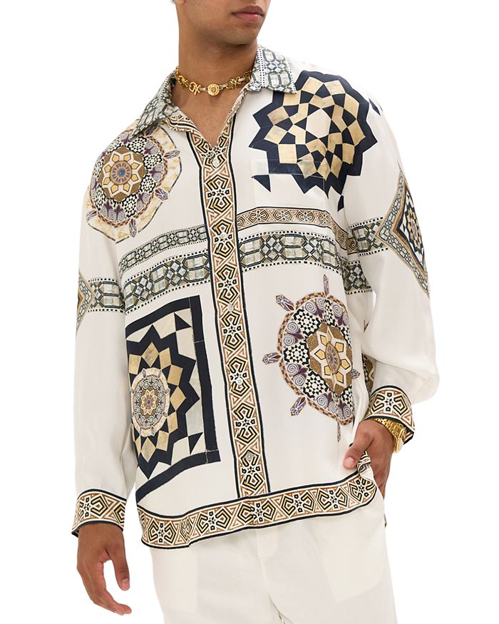 

Шелковая рубашка Oversized Fit Make Me Your Mosaic Camilla, мультиколор