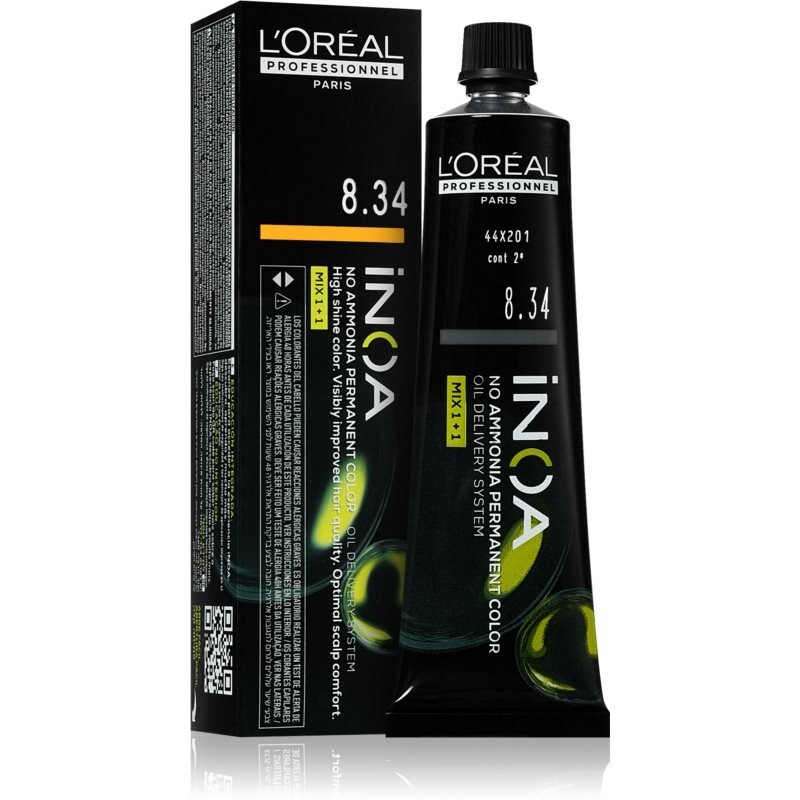 

L'Oréal Professionnel Inoa перманентная краска для волос без аммиака оттенок 8.34 60 мл