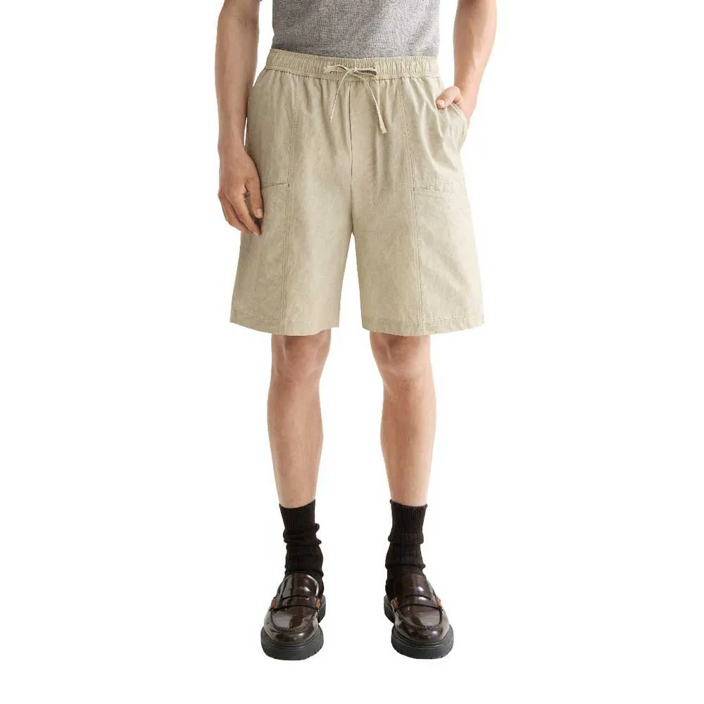 

Шорты Scotch & Soda Washed Blend Poplin Wide Fit cargo shorts, бежевый