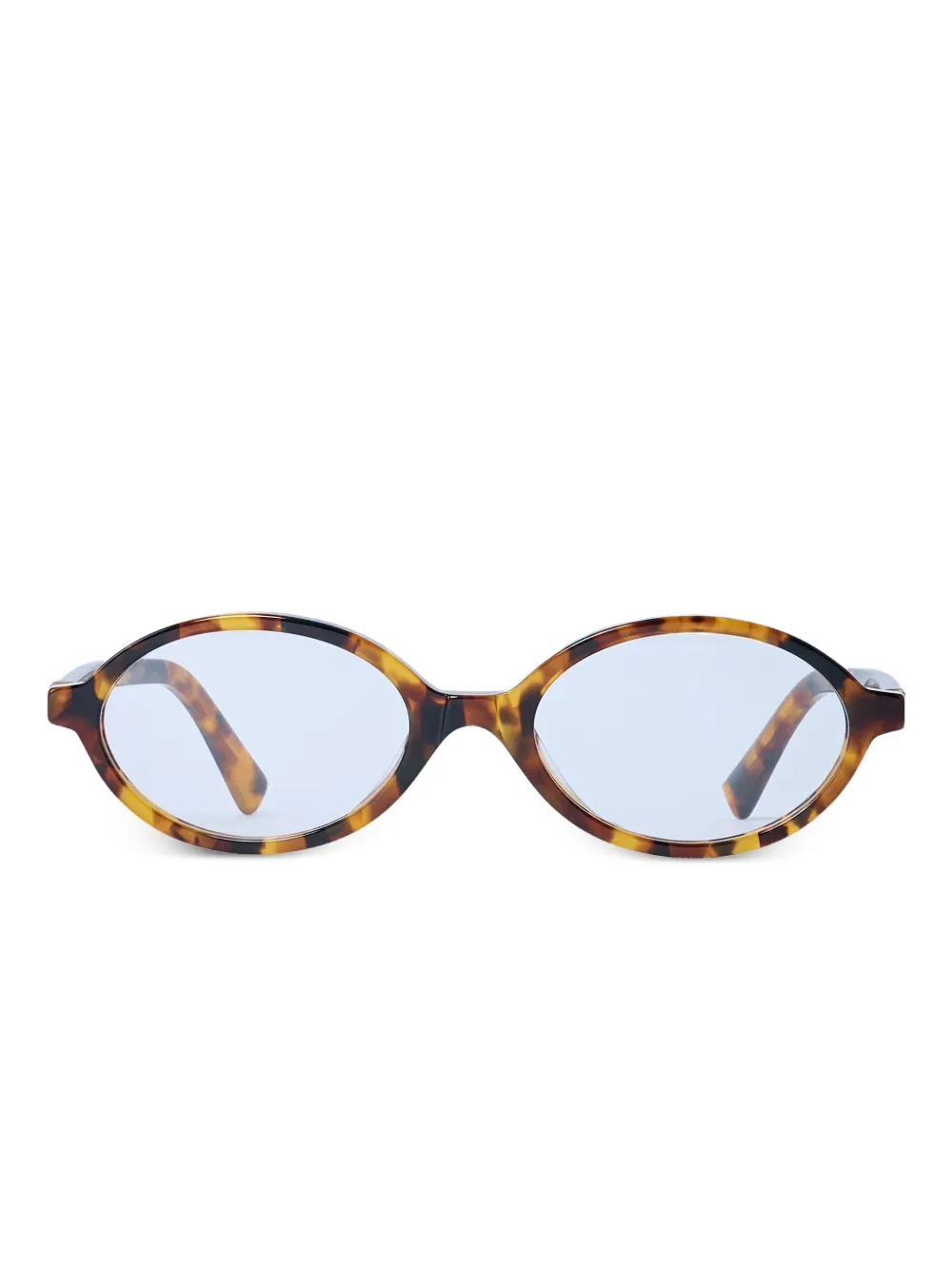 

Солнцезащитные очки овальной формы с логотипом на планке MIU MIU, коричневый