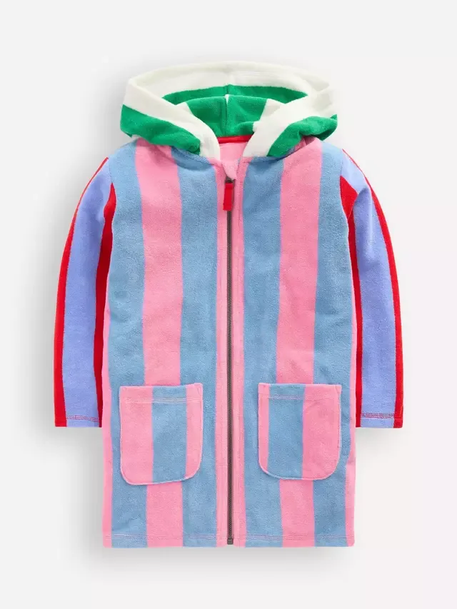 Детская махровая толстовка Romie в полоску, разноцветная Mini Boden