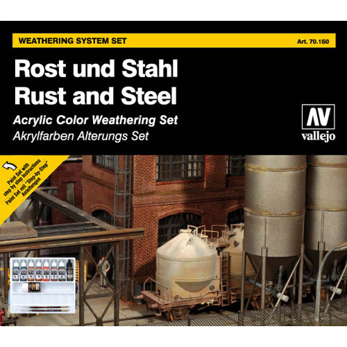 

Аксессуары Vallejo Vallejo Weathering Set: Rust & Steel (9)