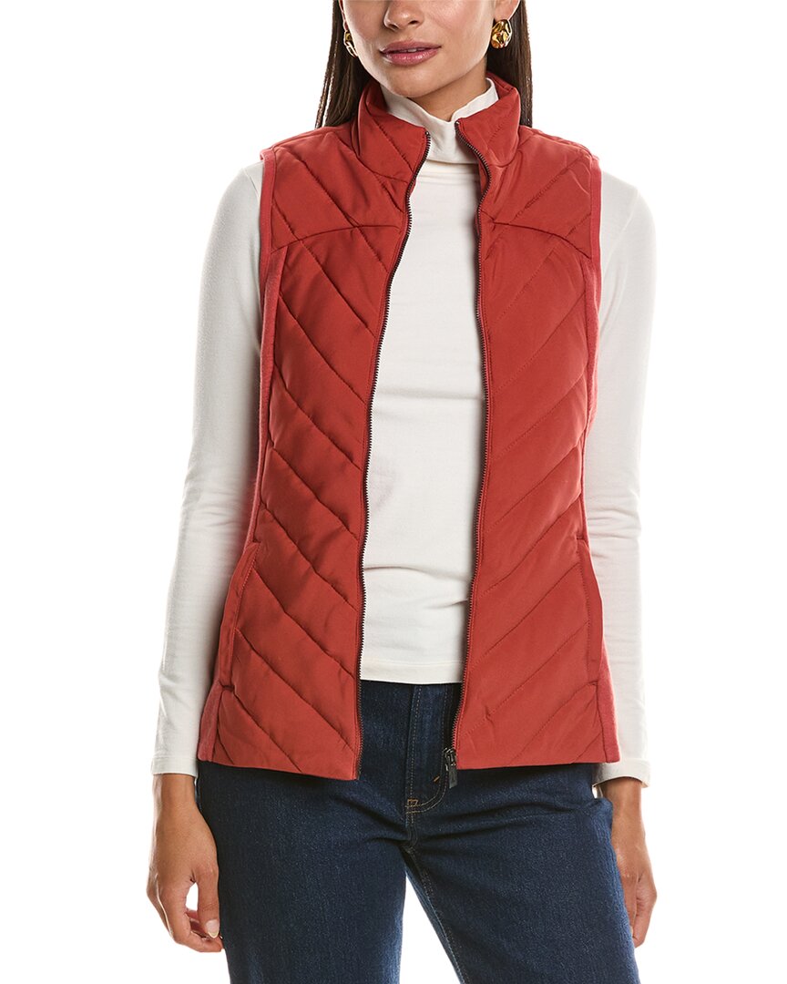 

NIC & ZOE Стеганый жилет с вязаной отделкой Nic + Zoe, красный