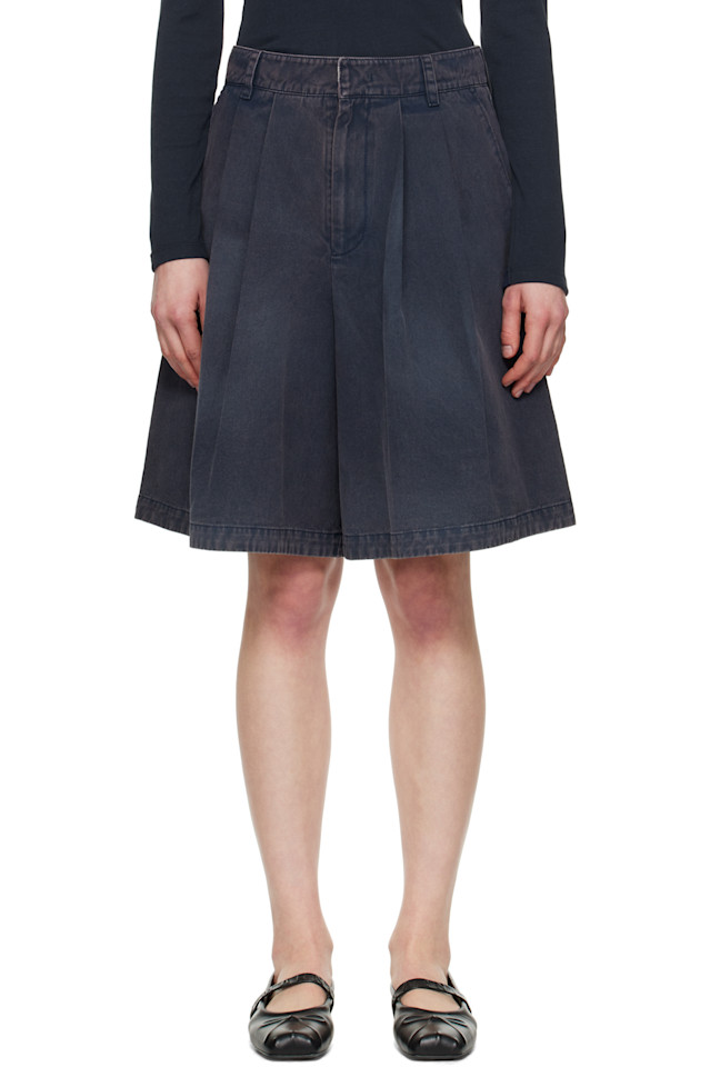 

Потертые бермуды Open Yy, синий