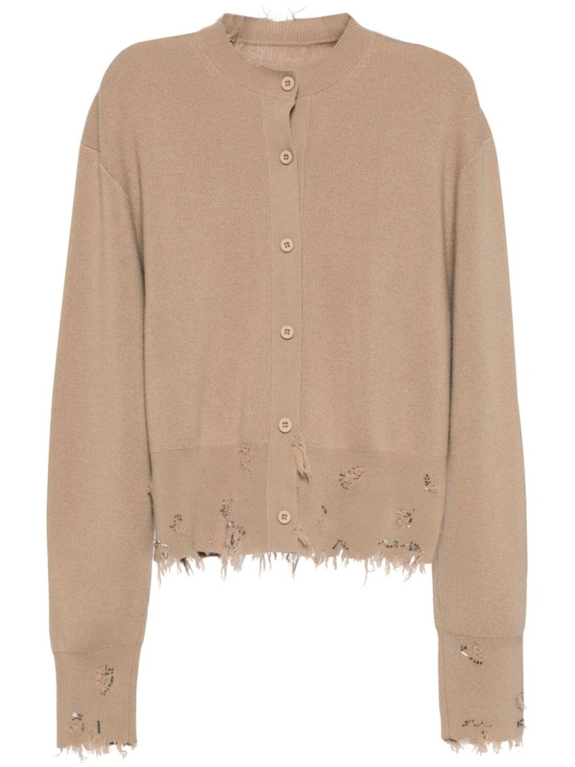 

JNBY кардиган с эффектом потертости, коричневый