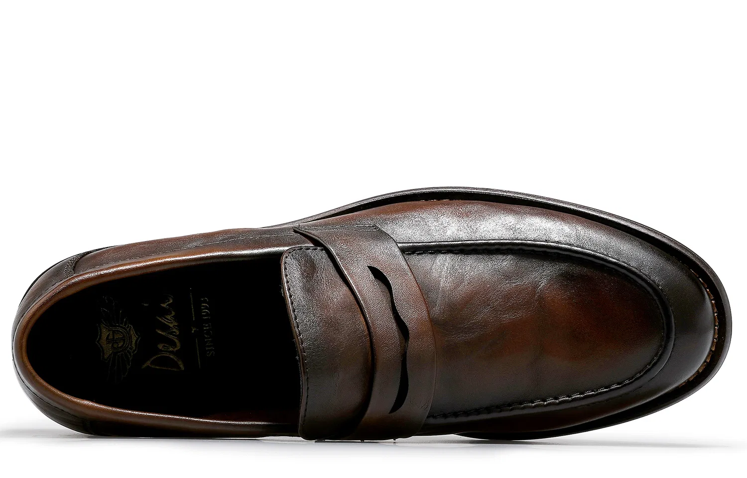 Desai Top Grain Cow Leather Men's Casual Shoes Men's Brown — фото 4