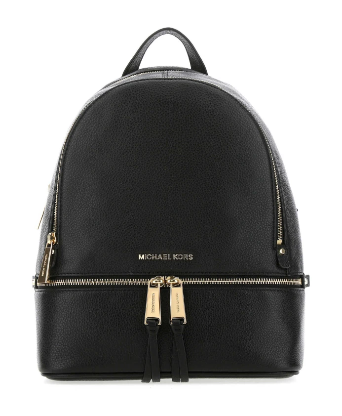 

Черный кожаный рюкзак Michael Kors, черный