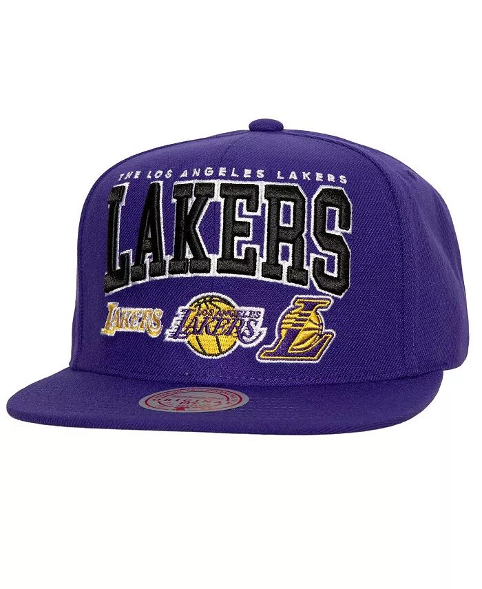 

Мужская фиолетовая кепка Los Angeles Lakers Champ Stack Snapback Mitchell & Ness, фиолетовый