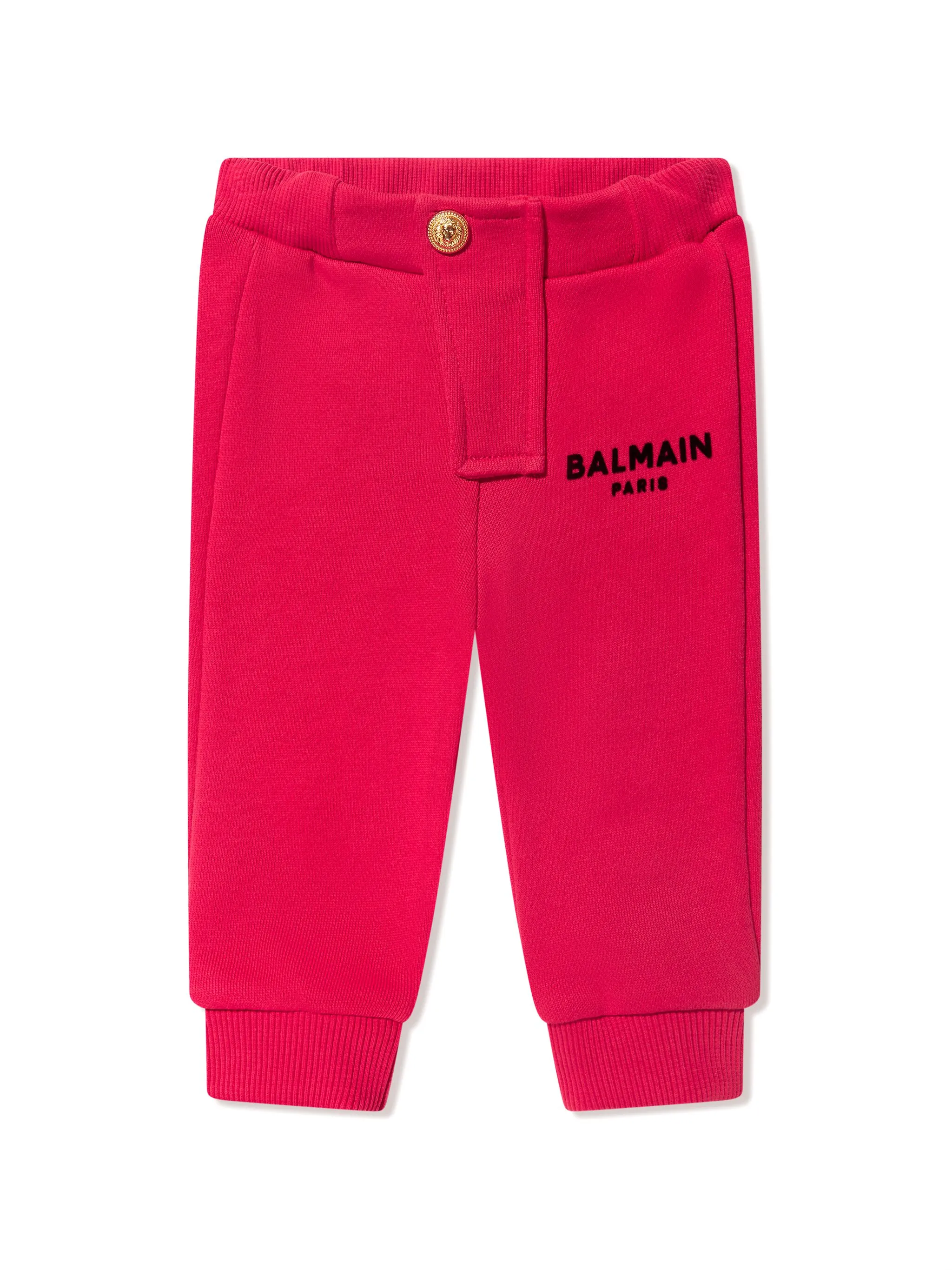 

Спортивные брюки с логотипом Balmain Kids, красный