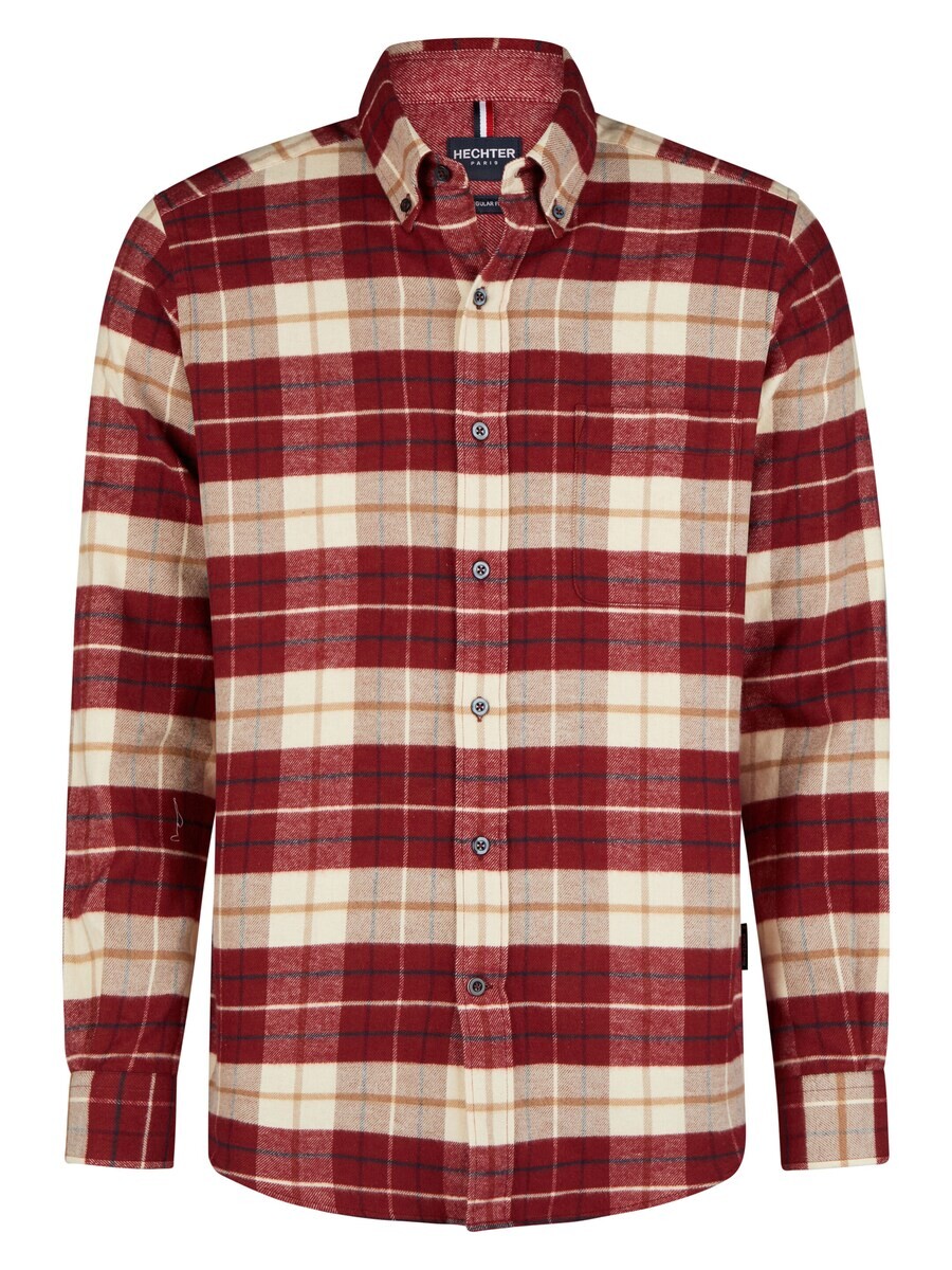 

Клетчатая рубашка HECHTER PARIS Regular fit Button Up Shirt, красный