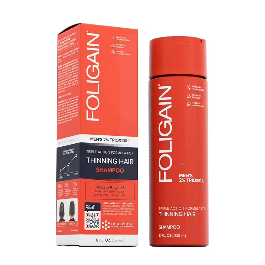 Шампунь для роста волос FOLIGAIN для мужчин с 2% Trioxidil, 236 мл Foligain