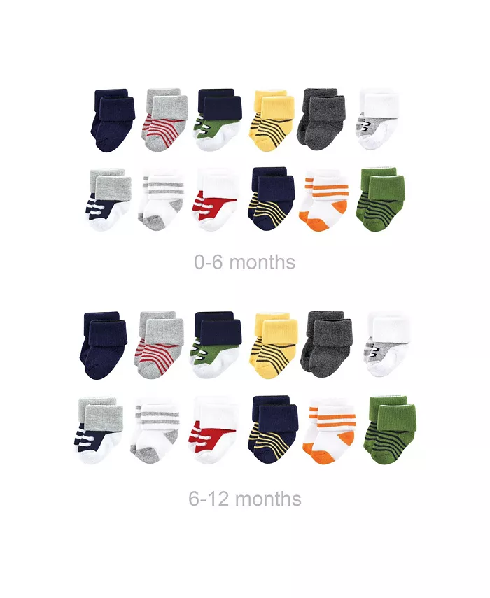 

Детские хлопковые махровые носки Baby Boys Grow with Me Luvable Friends, синий