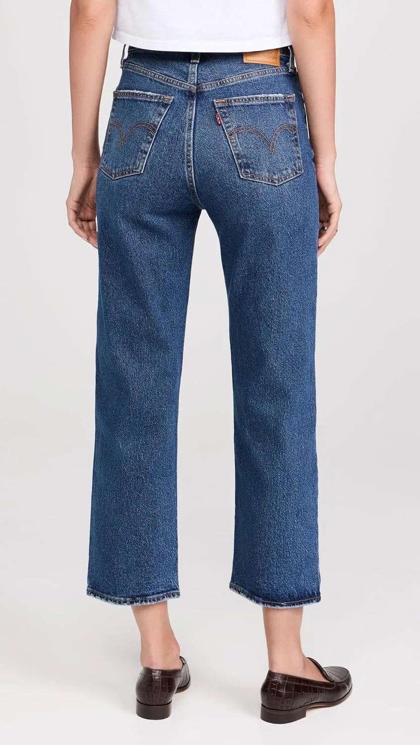 Женские джинсы Levi's Ribcage Straight Ankle, насыщенный синий — фото 3
