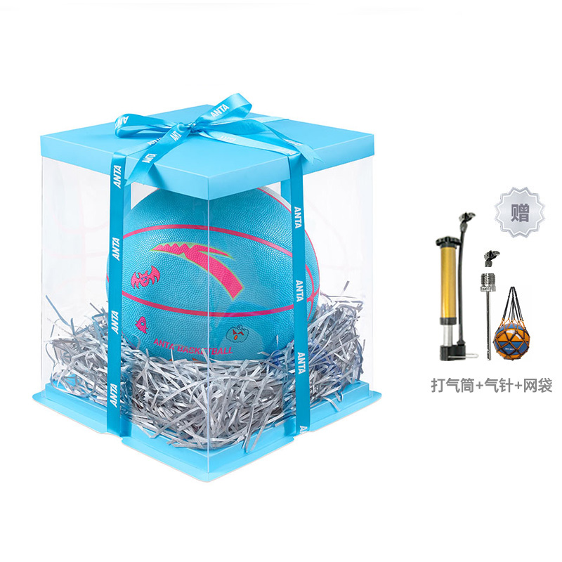 

ANTA Баскетбольный мяч pu ice blue/raw white размер 7 glow in the dark unisex китай