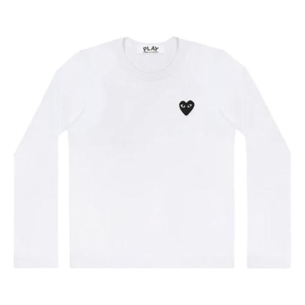 

Футболка COMME des GARCONS PLAY L/S Basic T-Shirt Black Emblem 'White' AZ-T119-051-2-3, белый