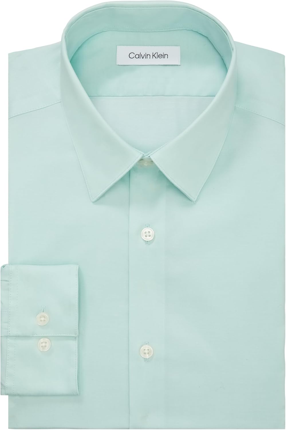 Мужская рубашка Calvin Klein Slim Fit с узором «елочка» и эластичным лифом, Jadite — фото 3
