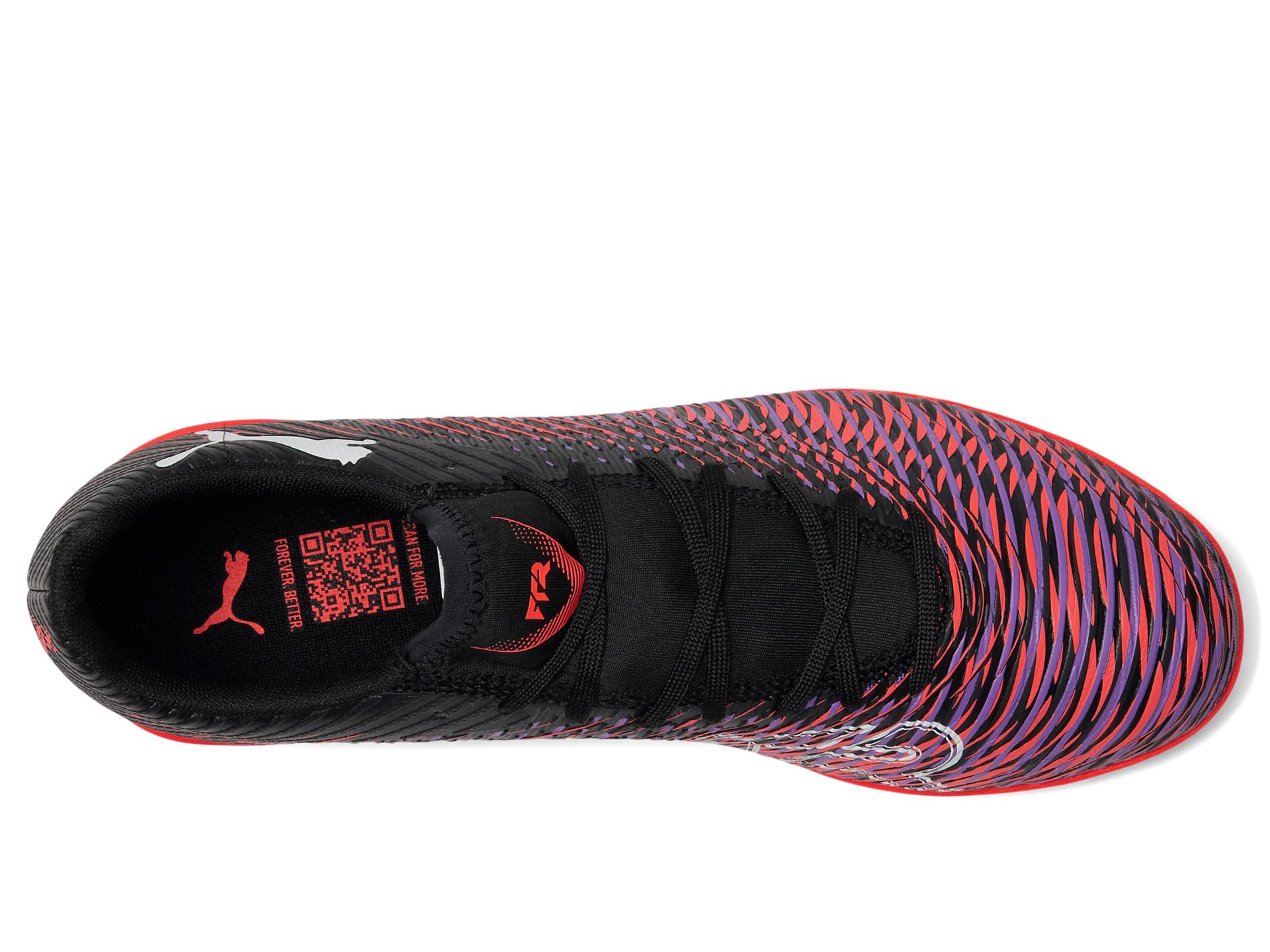Кроссовки PUMA Future 8 Play Indoor Trainer Soccer Shoes, цвет Puma Black-Puma White-Glowing Red — фото 2