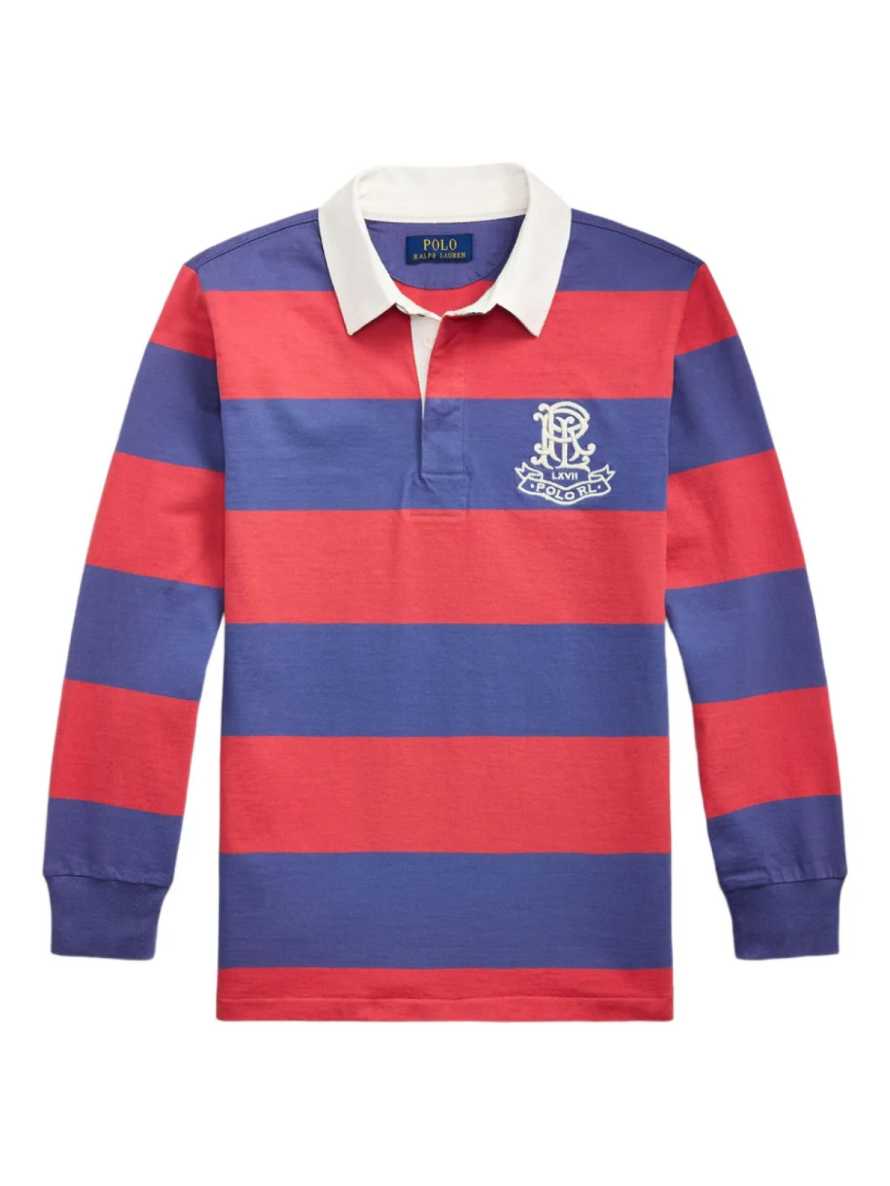 

POLO RALPH LAUREN KIDS свитер с воротником поло и вышитым логотипом, красный