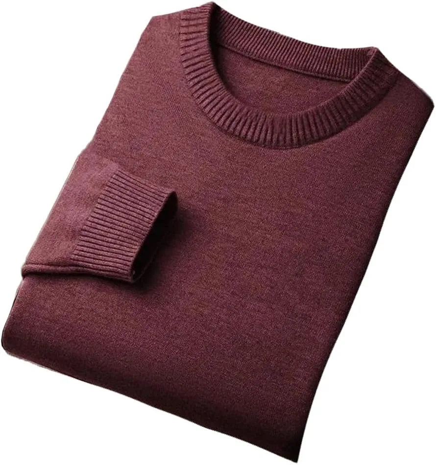 

Мужской свитер Slim Fit с круглым вырезом легкий вязаный пуловер