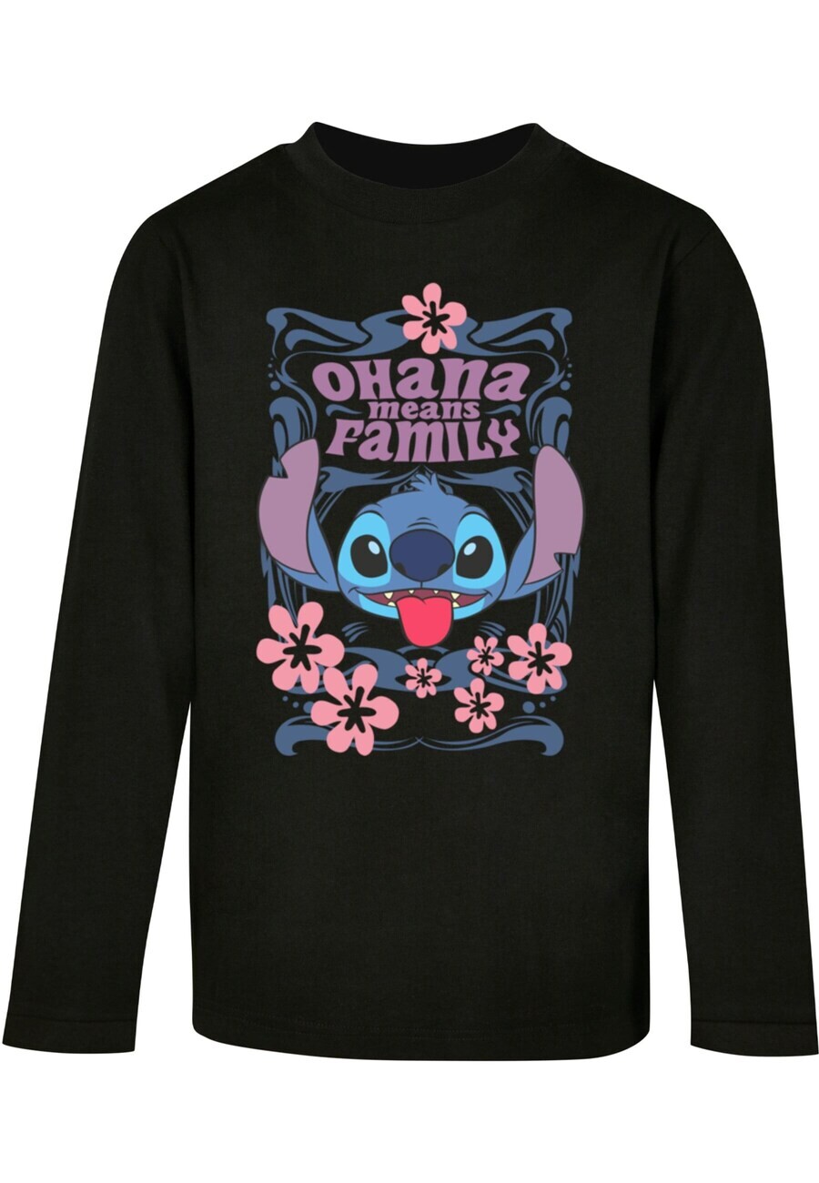 

Лонгслив ABSOLUTE CULT Shirt Lilo and Stitch - Ohana Swirls, черный