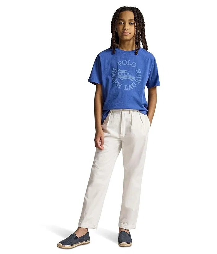 Футболка хлопковая Logo Cotton Jersey Tee Polo Ralph Lauren Kids, Bai Blue — фото 3