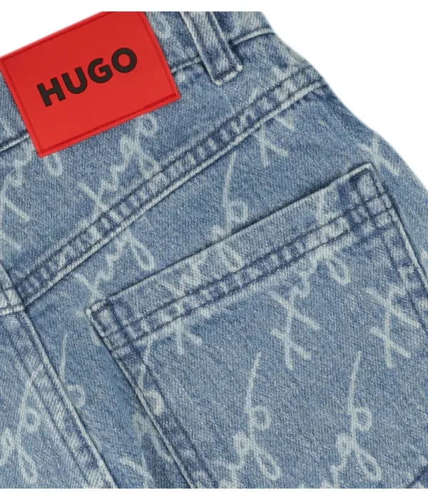 Шорты regular fit Hugo Kids, синий — фото 3