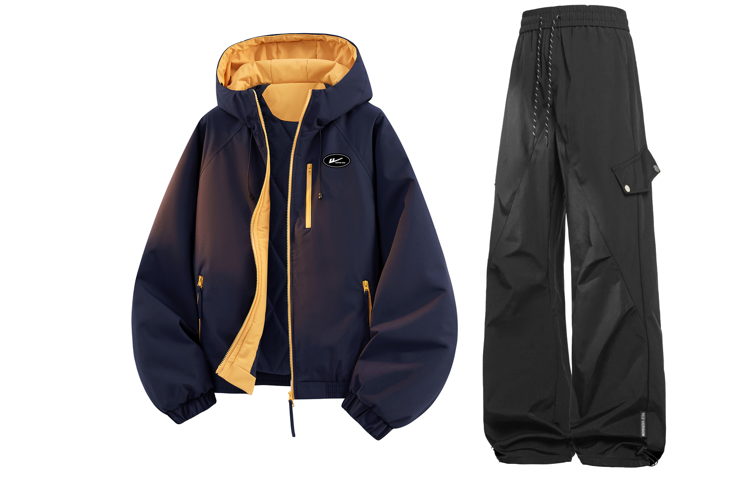 

Ветровка Unisex WARRIOR, темно-синий+черный (puffer jacket 2 pack diy badge)