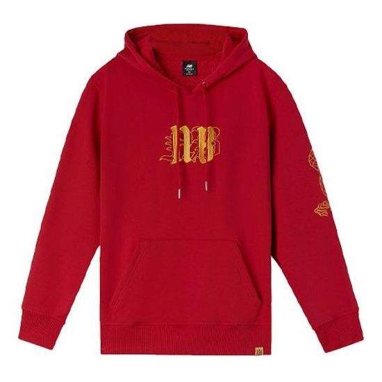 

Худи New Balance Lifestyle Graphic Print Hoodie 'Red Yellow', красный