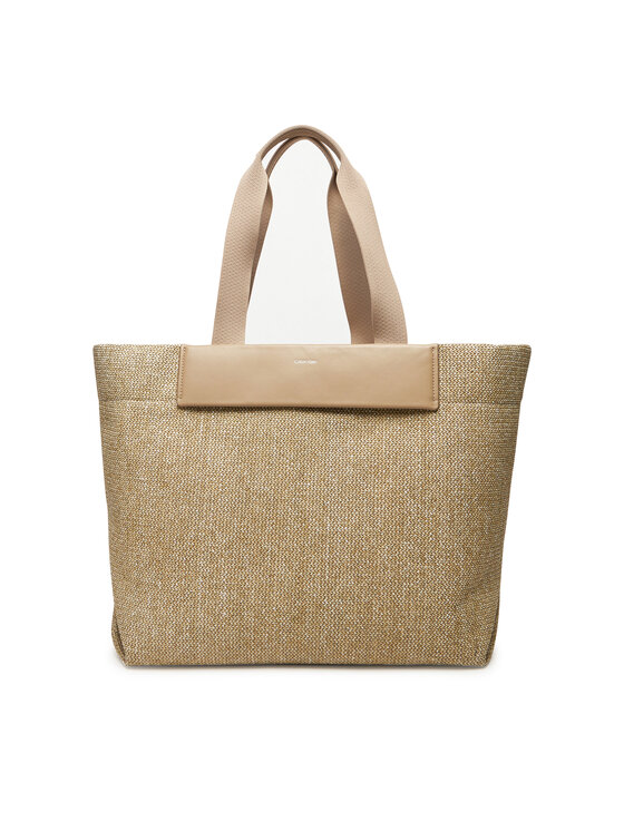 

Сумочка Ck Raffia Large Shopper K60K613025 Calvin Klein, бежевый