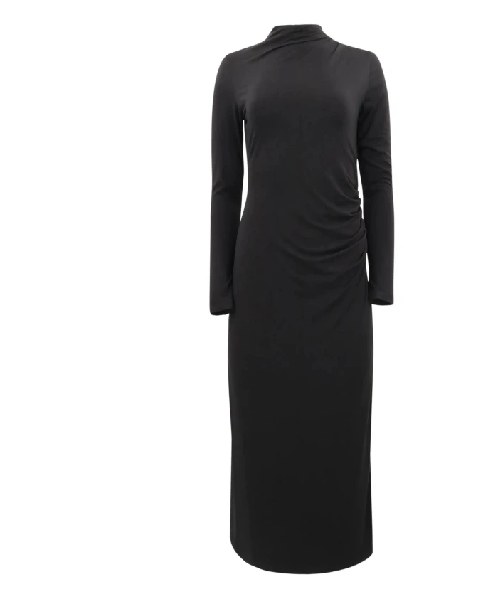 

Платье макси с оборками Vince, черный