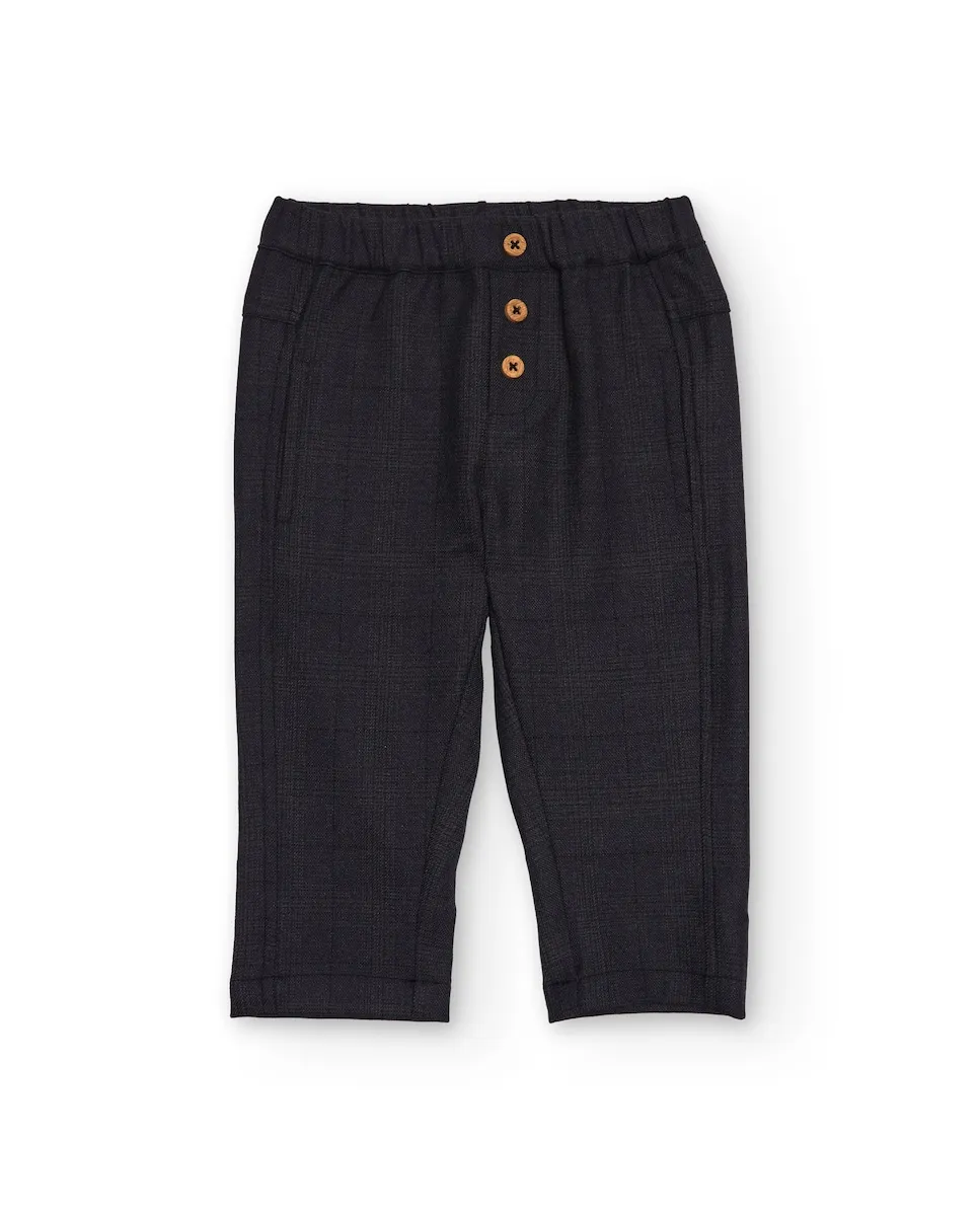 

Детские брюки темно-серого цвета с декоративными пуговицами Tuc tuc