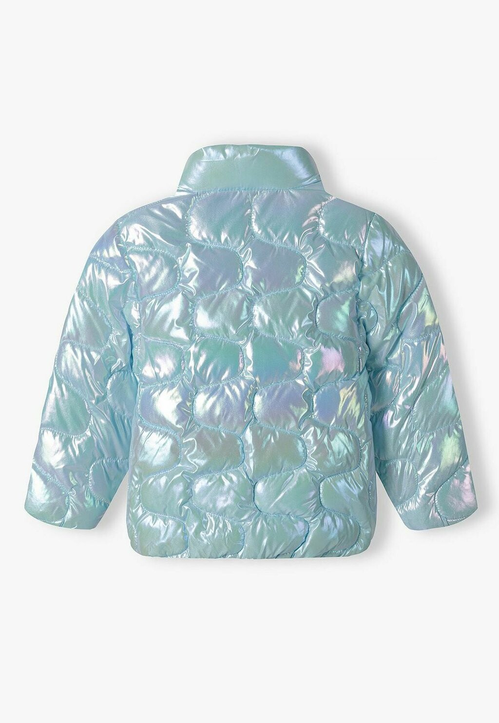 Куртка демисезонная SHINY PUFFER MINOTI, цвет light blue — фото 3