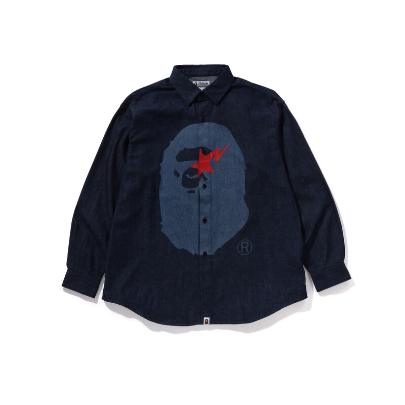 

Рубашка мужская джинсовая NYX A Bathing Ape, цвет Denim NYX