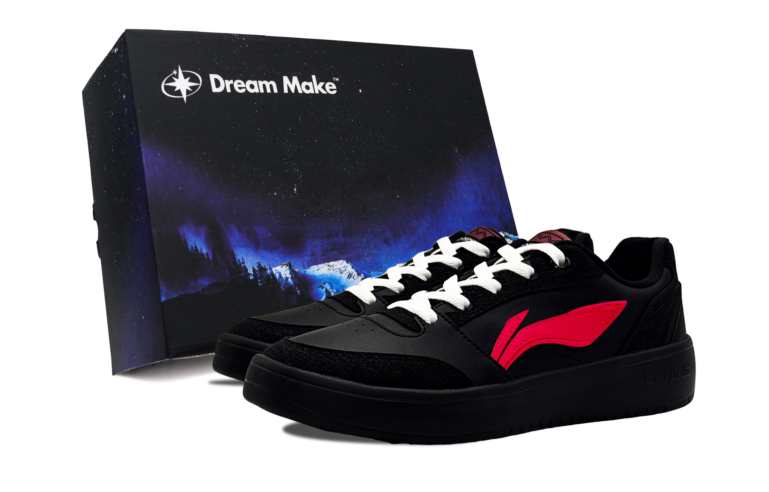 

LINING Мужские черные кроссовки для скейтбординга Yuanbao V3 с противоскользящим, износостойким и сбалансированным низким верхом