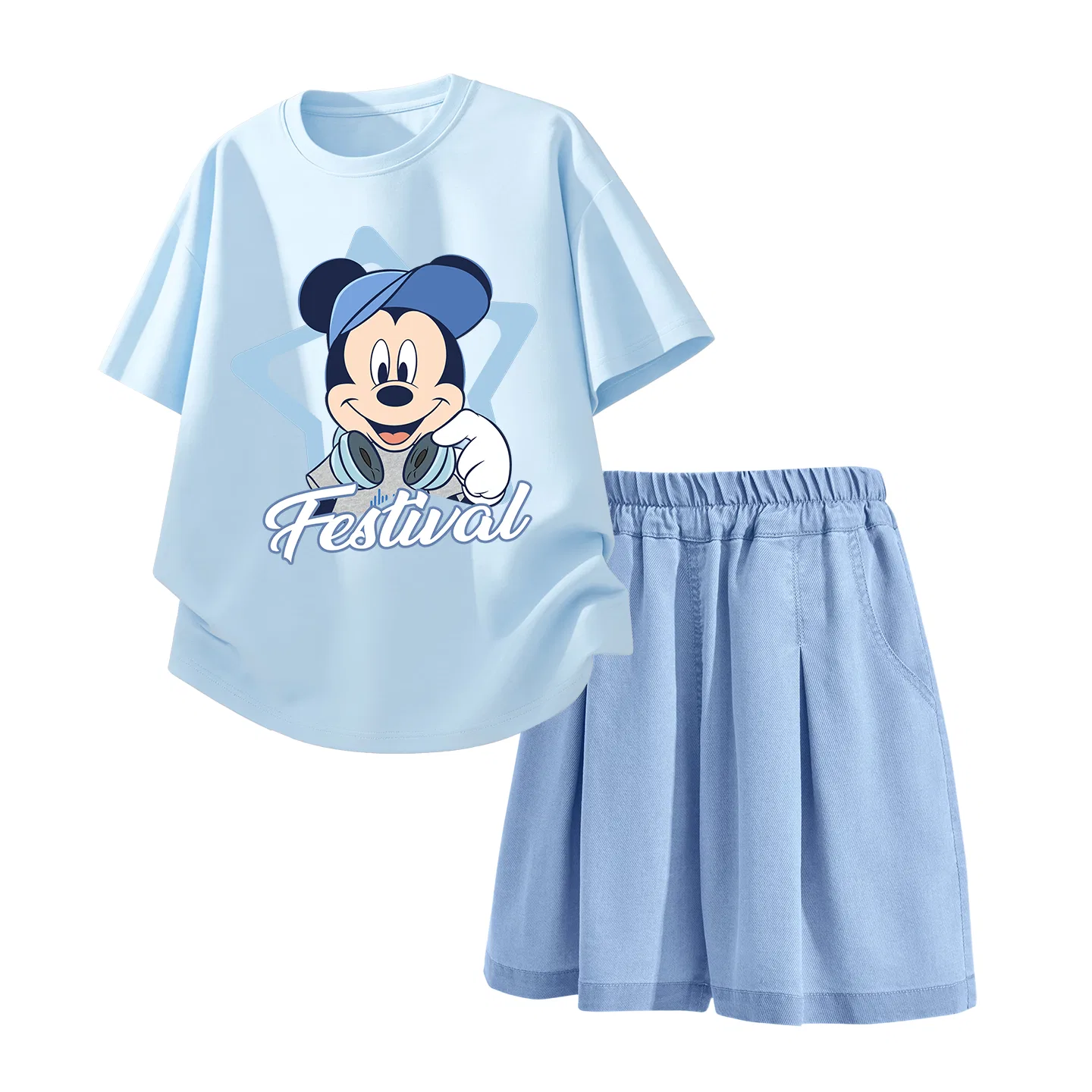 Детский спортивный костюм Disney Casual Sportswear с круглым вырезом, голубой