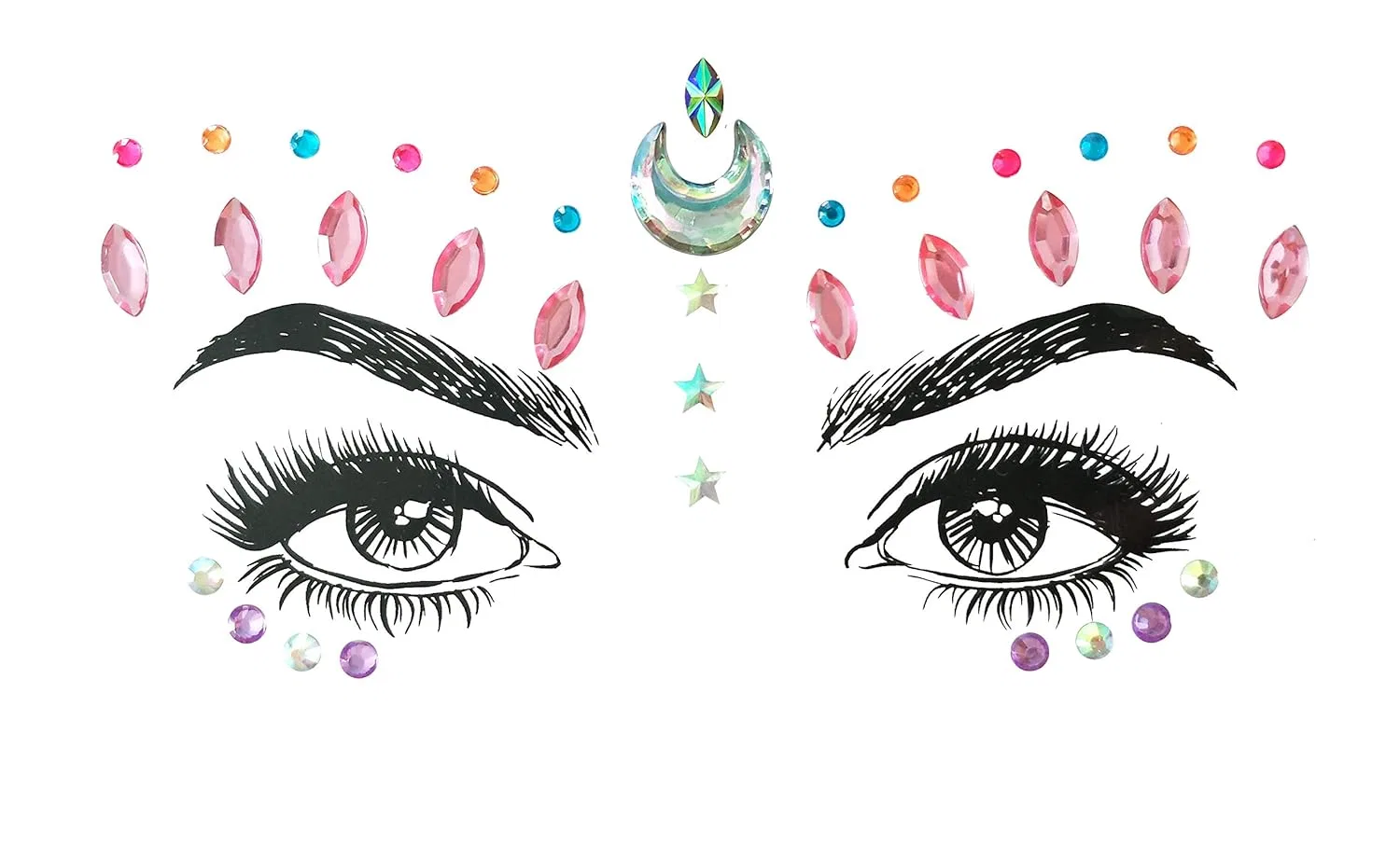Набор временных татуировок для лица и тела, 8 шт. Shineyes, 8 Pcs No.02 — фото 3