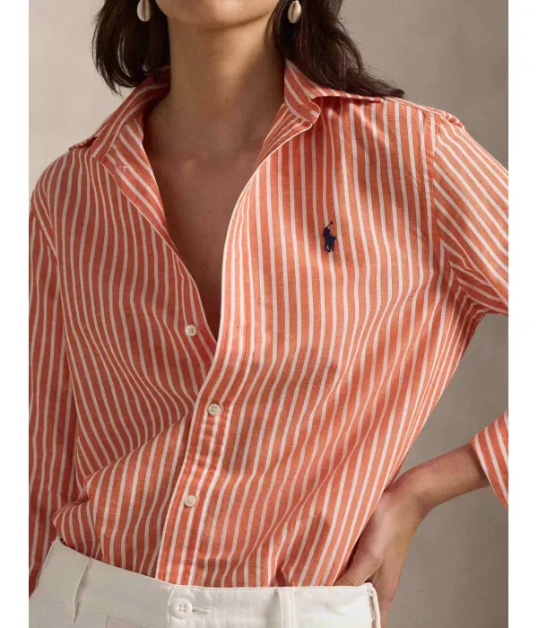Рубашка classic fit Polo Ralph Lauren, оранжевый — фото 4