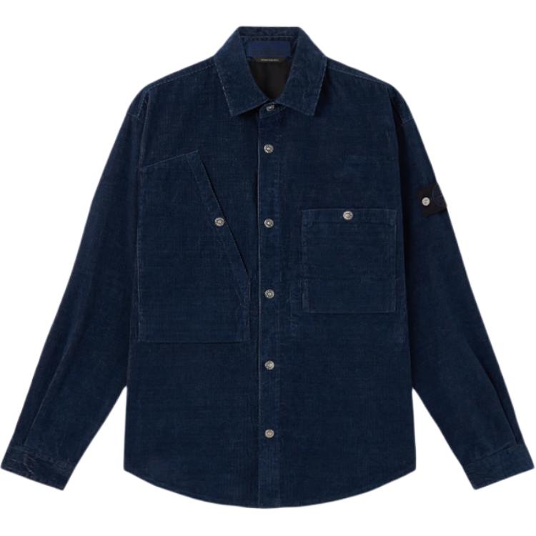 STONE ISLAND Мужская рубашка индиго