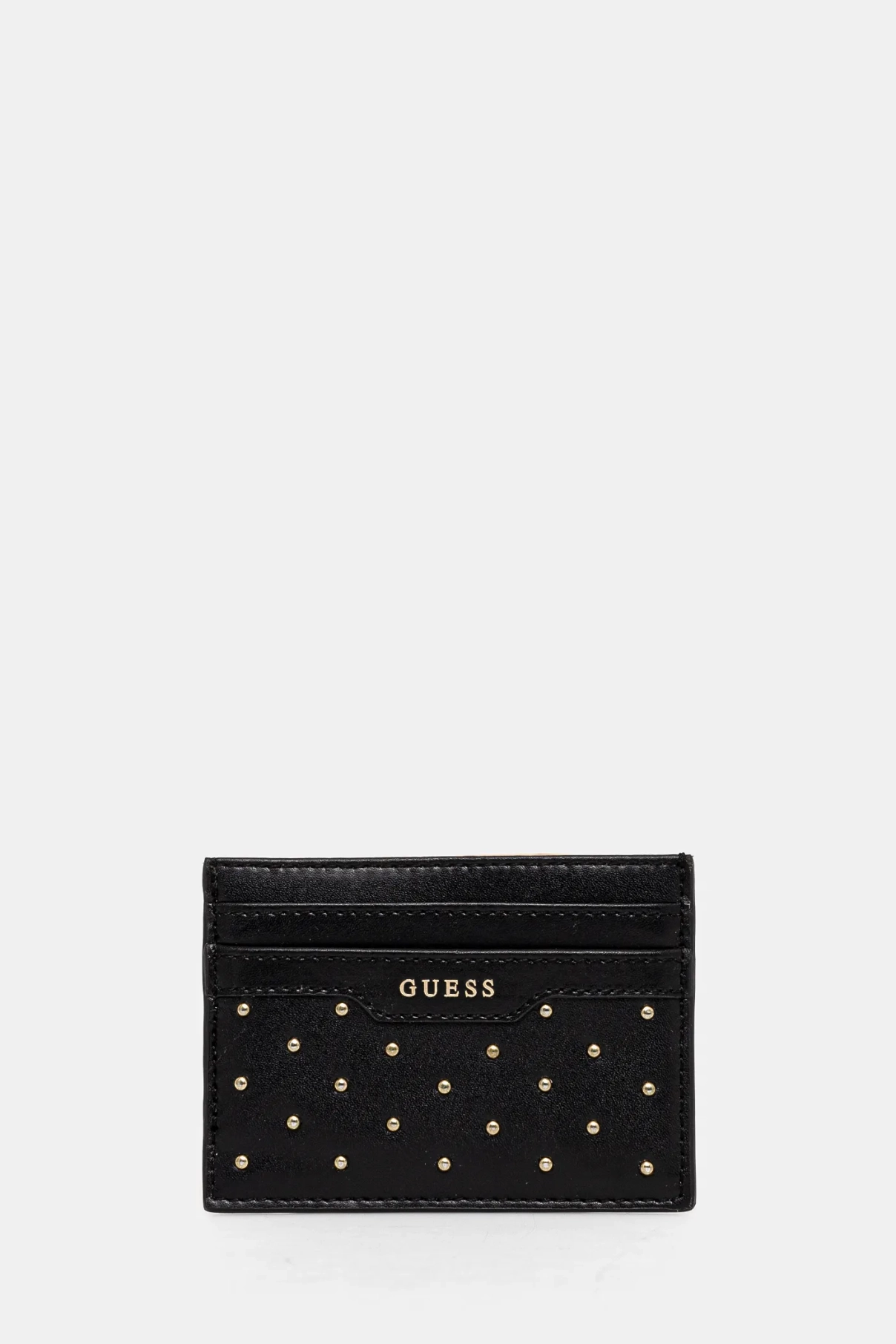

Кожаная визитница Guess, черный