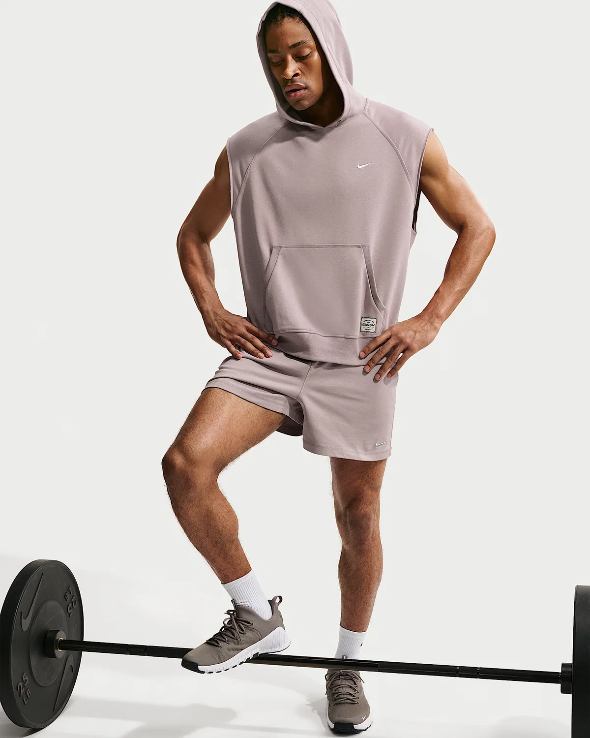 Мужская тренировочная безрукавка Dri-FIT Fleece Nike N.A.C., Light Violet Ore/Light Violet Ore — фото 3