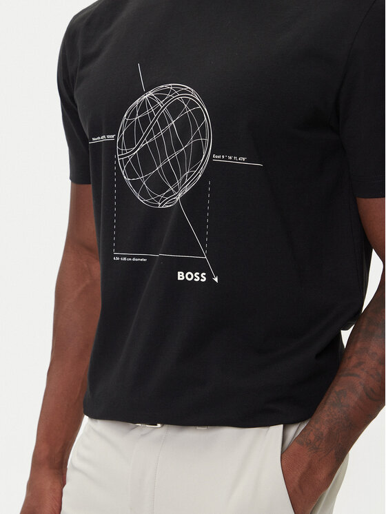 Футболка relaxed fit League GRX 50549413 Boss, черный — фото 4