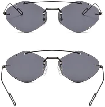 

Ретро-очки овальной формы из металла 2026 года для мужчин и женщин, в стиле стимпанк, без оправы, многоугольные, модные, с защитой от УФ-излучения UV400 MTZJH, Yellow