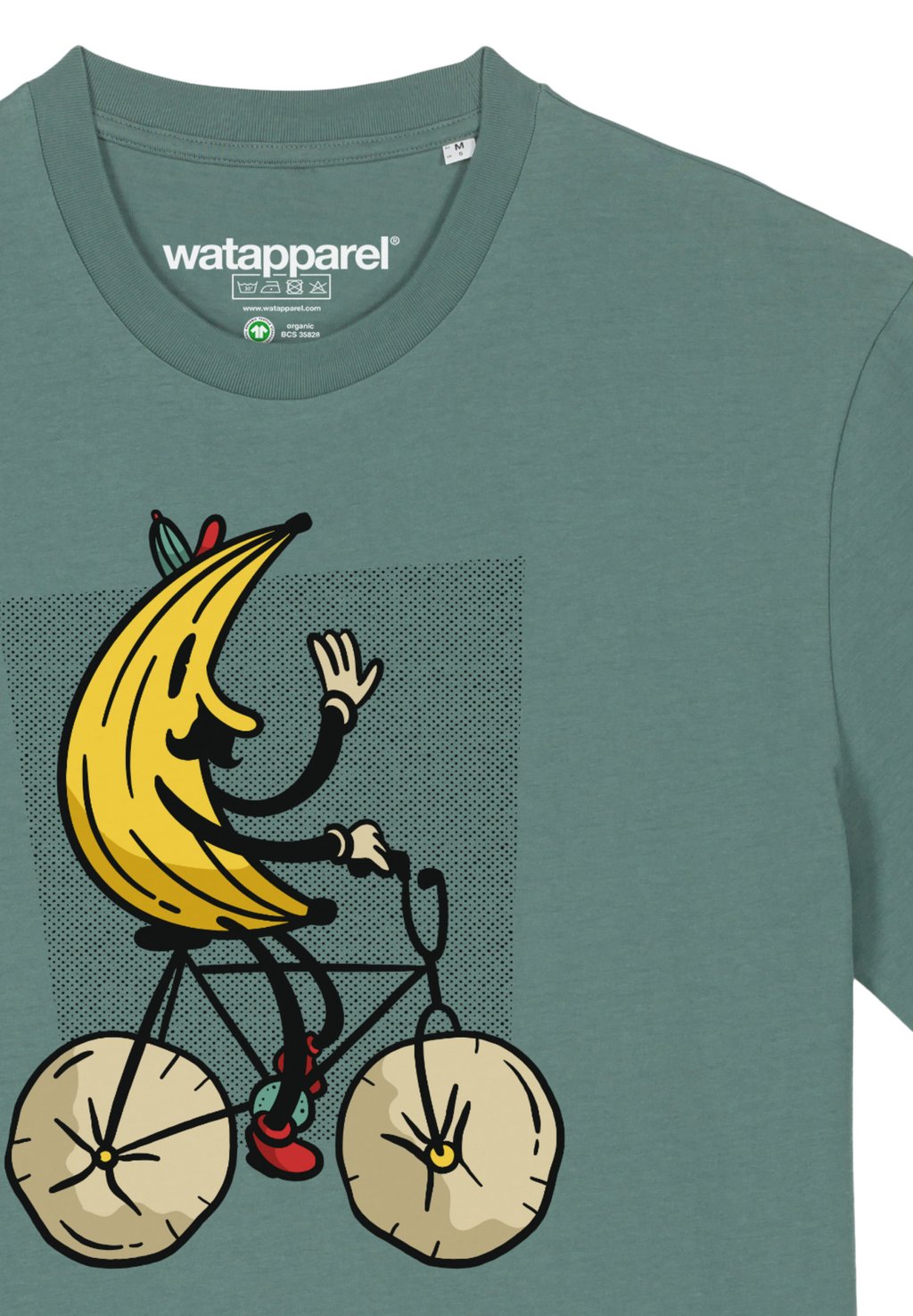 

Футболка с принтом BANANA RIDER watapparel, темно-зеленый