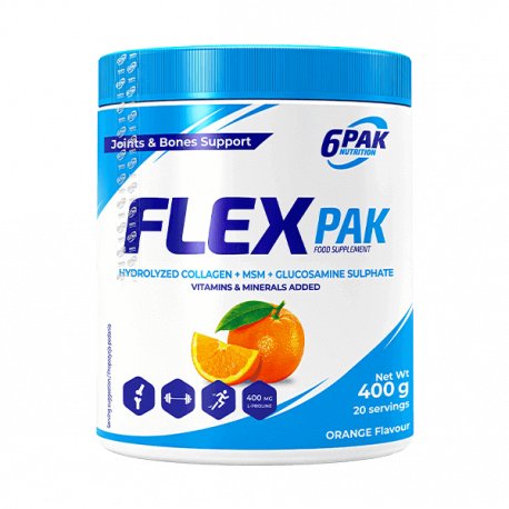 

6Pak Nutrition, Flex Pak 400 г со вкусом апельсина